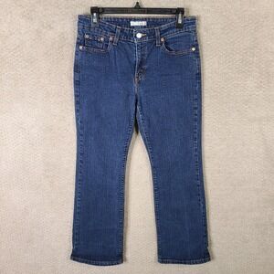 Levis 515 Jeans Womens 10 Blue Bootcut Mid Rise Y2K Dark Wash Denim‎ Stretch
